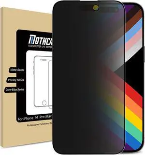 Mothca Matte Privacy Screen Protector for iPhone 14 Pro Max 6.7-inch with Alignment Sticker, Anti-Spy Anti-Glare Full Coverage Tempered Glass Anti-Fingerprint Shield Smooth & No Dark, Easy to Install