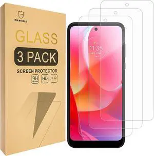 Mr.Shield [3-Pack] Designed For Motorola MOTO G Play (2023) [Tempered Glass] [Japan Glass with 9H Hardness] Screen Protector with Lifetime Replacement