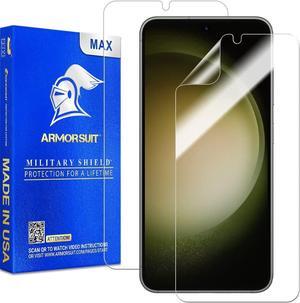 Armor Suit 2 Pack MilitaryShield Screen Protector Designed for Samsung Galaxy S23 5G (6.1 Inch, 2023 Release) Max Coverage HD Clear Film - Made in USA