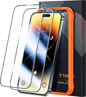 TORRAS Diamond Shield for iPhone 14 Pro Screen Protector with Strengthened Edge 10X MilitaryGrade Shatterproof 9H Durable Clear Tempered Glass Protector for iPhone 14 Pro 2Pack 61 inch