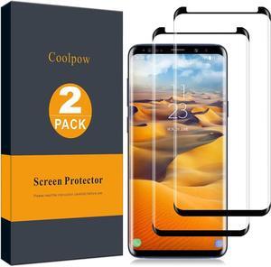 2-PACKCoolpow Designed for Samsung Galaxy S8 Plus Screen Protector Case Friendly, Anti-Bubble, 3D Curved, Samsung S8 Plus Screen Protector S8+Tempered Glass cell Phone FilmNOTE:not for S8 & NOTE 8
