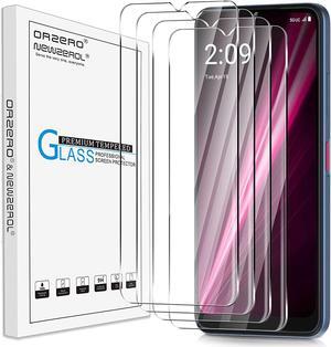 Orzero (4 Pack) Compatible for T-Mobile Revvl 6 5G Tempered Glass Screen Protector, 2.5D Arc Edges 9H HD Bubble-Free (Lifetime Replacement), Welcome to consult