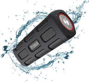 TREBLAB FX100 - Portable Bluetooth Speaker, 20W Rugged Outdoor Speaker, 35H Battery, IPX7 Waterproof Speaker, Wireless Speaker w/Powerbank (Black)
