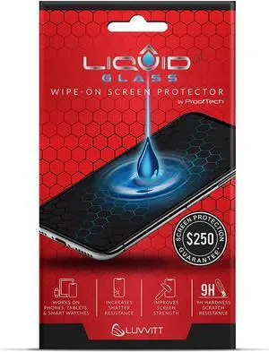 LIQUID GLASS Screen Protector With $250 Protection Coverage | Wipe On Scratch and Shatter Resistant Nano Technology for All Phones Tablets and Smart Watches - Universal Fit (New and Advanced)