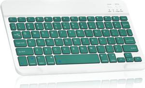 Ultra-Slim Bluetooth rechargeable Keyboard for iPad Pro 12.9 (2017) and all Bluetooth Enabled iPads, iPhones, Android Tablets, Smartphones, Windows pc - Jade Green