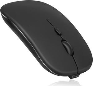 Bluetooth Rechargeable Mouse for Apple MacBook Pro MC976LL/A Laptop Bluetooth Wireless Mouse Designed for Laptop / PC / Mac / iPad pro / Computer / Tablet / Android Onyx Black