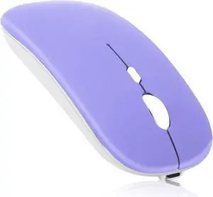 Bluetooth Rechargeable Mouse for Apple 13.3" MacBook Pro MXK52LL/A Laptop Bluetooth Wireless Mouse Designed for Laptop / PC / Mac / iPad pro / Computer / Tablet / Android Violet Purple