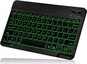 UX030 Lightweight Ergonomic Keyboard with Background RGB Light, Multi Device slim Rechargeable Keyboard Bluetooth 5.1 and 2.4GHz Stable Connection Keyboard for Microsoft Surface Laptop 3 Laptop