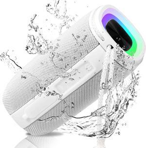 UrbanX Scorpio Series Bluetooth Speaker, IPX5 Waterproof Speakers 360° HD Surround Sound with Punchy Bass, True Wireless Pairing, BT5.3, Portable Speaker for BLU Studio C 8+8 LTE - White