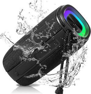 UrbanX X808 Bluetooth Speaker, IPX5 Waterproof Speakers 360° HD Surround Sound with Punchy Bass, True Wireless Pairing, BT5.3, Portable Speaker for Sony Xperia XZ1 Compact - Black