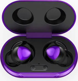 UrbanX Street Buds Plus True Bluetooth Wireless Earbuds For Samsung Galaxy Xcover 4s With Active Noise Cancelling (Charging Case Included) Purple
