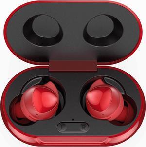 UrbanX Street Buds Plus True Bluetooth Wireless Earbuds For Samsung Galaxy Express Prime With Active Noise Cancelling (Charging Case Included) Red
