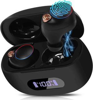 UrbanX True Wireless Bluetooth Earbuds + Charging Case, Black, Dual Connect, IPX5 Water Resistance, Bluetooth 5.2 Connection, Balanced, Bass Boost Compatible with iPhone 12