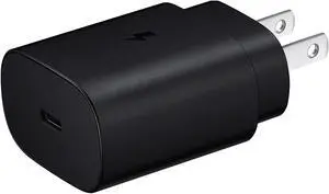 Adaptive Fast Charger 25W USB-C Super Fast Charging Wall Charger for Samsung Galaxy A11 (USB-C Cable is NOT included) - Black (US Version With Warranty)