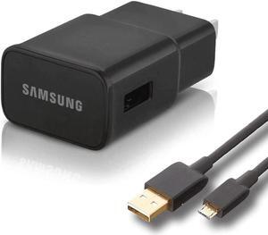 Adaptive Fast Wall Adapter Micro USB Charger for Samsung Galaxy J6+ Bundled with UrbanX Micro USB Cable Cord 6ft Super Fast Charging Kit - Black