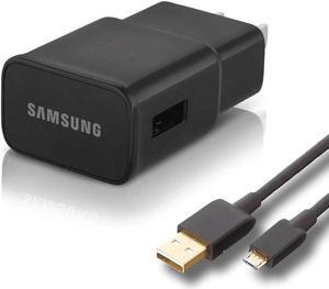 Adaptive Fast Wall Adapter Micro USB Charger for Samsung Galaxy J7 Bundled with UrbanX Micro USB Cable Cord 10ft Super Fast Charging Kit - Black