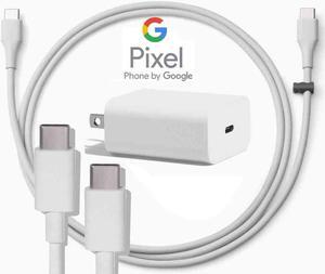 USB-C Charging Rapidly Fast USB C Fast Wall Charger for Google Pixel 7a/7/7 Pro and Other Pixel Devices (18W 3A PD Power Adapter + 6.6 Foot USB-C, C-C Cable) - Blue