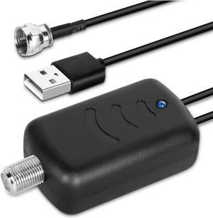 Indoor TV Antenna Amplifier Low Noise Antenna Signal Booster For HD TV Indoor Antenna Clears Up Pixelated Low-Strength Channels HD TV Digital VHF UHF with AC Power Adapter