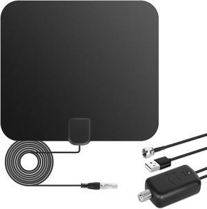 Amplified HD Digital TV Antenna Long 250+ Miles Range - Support 1080p for Sony Tv Model XR55A90J - Indoor Smart Switch Amplifier Signal Booster - 18ft Coax HDTV Cable/AC Adapter