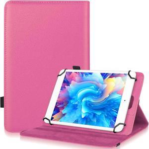UrbanX 7"-8" Inch Universal Tablet Case, Protective Cover Stand Folio Case for Amazon Kindle Fire HDX 7 8 Inch, with 360 Degree Rotatable Kickstand, Multiple Viewing Angles And Stylus Holder