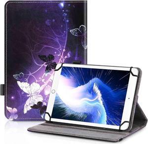 UrbanX 7"-8" Inch Universal Tablet Case, Protective Cover Stand Folio Case for Amazon Fire 7 (2017) 7 8 Inch, with 360 Degree Rotatable Kickstand, Multiple Viewing Angles And Stylus Holder