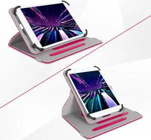 UrbanX 7"-8" Inch Universal Tablet Case Protective Cover Folio for Samsung Galaxy Tab S2 8 7 8 Inch 360 Degree Rotatable Kickstand Multiple Viewing Angles Credit Cards Holder