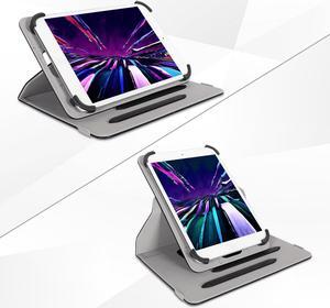 UrbanX 10.1 Inch Universal Tablet Case Protective Cover Folio for Samsung Galaxy Tab 2 10.1 CDMA 360 Degree Rotatable Kickstand Multiple Viewing Angles Credit Cards Holder