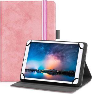 UrbanX Universal Case for 9-11 inch Tablet,Stand Folio Tablet Case Protective Cover for Amazon Fire HD 10 (2019) Touchscreen Tablet, Adjustable Fixing Band and Multiple Angles-Baby Pink