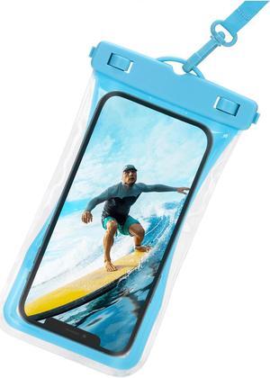 Urbanx Universal Waterproof Phone Pouch Cellphone Dry Bag Case Designed For Samsung Galaxy J7 (2018) Perfect Fit for All Other Smartphones Up To 7" - Blue