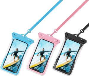 Urbanx Universal Waterproof Phone Pouch Cellphone Dry Bag Case Designed For vivo Y97 Perfect Fit for All Other Smartphones Up To 7" - 3 Cases - Mixed Colors