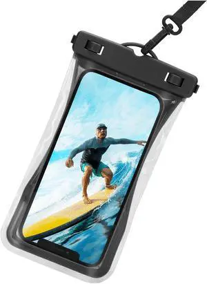 Urbanx Universal Waterproof Phone Pouch Cellphone Dry Bag Case Designed For Xiaomi 11T Perfect Fit for All Other Smartphones Up To 7" - Black