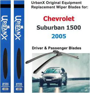 UrbanX 2-IN-1 All Seasons Water Repellency Original Equipment Replacement Wiper Blades For 2005 Chevrolet Suburban 1500 22" And 22" Driver And Passenger Side (Pack of 2)