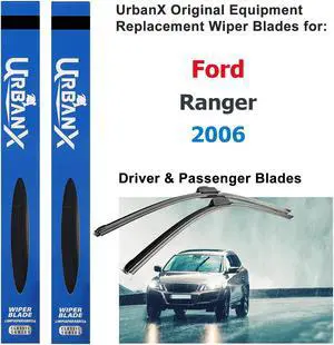 UrbanX 2-IN-1 All Seasons Water Repellency Original Equipment Replacement Wiper Blades For 2006 Ford Ranger 18" And 18" Driver And Passenger Side (Pack of 2)