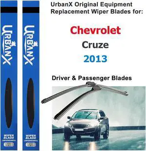 UrbanX 2-IN-1 All Seasons Water Repellency Original Equipment Replacement Wiper Blades For 2013 Chevrolet Cruze 24" And 18" Driver And Passenger Side (Pack of 2)