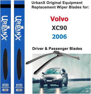 UrbanX 2-IN-1 All Seasons Water Repellency Original Equipment Replacement Wiper Blades For 2006 Volvo XC90 24" And 22" Driver And Passenger Side (Pack of 2)