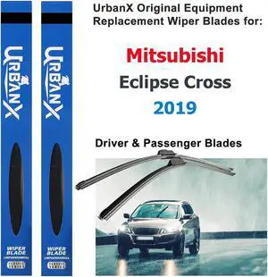 UrbanX 2-IN-1 All Seasons Water Repellency Original Equipment Replacement Wiper Blades For 2019 Mitsubishi Eclipse Cross 24" And 20" Driver And Passenger Side (Pack of 2)