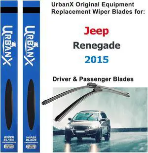 UrbanX 2-IN-1 All Seasons Water Repellency Original Equipment Replacement Wiper Blades For 2015 Jeep Renegade 22" And 20" Driver And Passenger Side (Pack of 2)