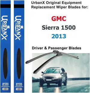 UrbanX 2-IN-1 All Seasons Water Repellency Original Equipment Replacement Wiper Blades For 2013 GMC Sierra 1500 22" And 22" Driver And Passenger Side (Pack of 2)