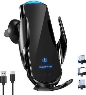 15W Fast Wireless Car Charger: Auto-Clamping Phone Holder Mount for iPhone 8 Plus - Optimal Charging on the Go