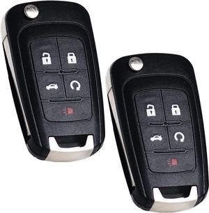 Key Fob Replacement Fits for Chevy Cruze Equinox Camaro Impala Malibu Sonic Buick Regal Verano Encore Lacrosse GMC Terrain 2010-2021 OHT01060512 Keyless Entry Remote Control 13504199 Pack of 2 5BTN
