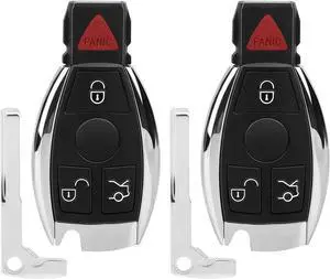 2× Keyless Entry Remote Ignition Key Fob Replacement for Mercedes-Benz E350 ML350 SLK300 CLK350 SLK350 R350 ML450 CL550 GL550 CLK ML S G K 2003 2004 2005 2006 2007 2008 2009 2010 2011 2012 2013 2014