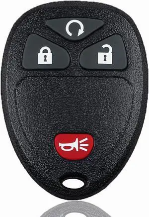 ($) Keyless Entry Remote Car Key Fob Compatible with Chevy Silverado Avalanche Captiva Tahoe Traverse, GMC Sierra Acadia Yukon, 2007-2015 Remote Start Replacement OUC60221, OUC60270 (4-BTN)