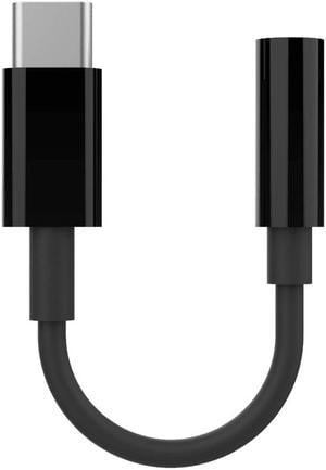 USB Type C to 3.5mm Female Headphone Jack Adapter, UrbanX USB C to Aux Audio Dongle Cable Cord Compatible with OnePlus 8 5G UW (Verizon) Strong Cable With DAC Adapter - Black