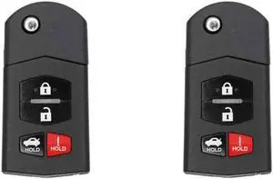 UrbanX Replacement Flip Key Fob Compatible with Mazda MX-5 Miata 2007 FCC BGBX1T478SKE125-01 Part Number BBM4-67-5RY BBM4675RY Pack of 2