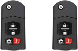 UrbanX Replacement Flip Key Fob Compatible with Mazda MX-5 Miata 2015 FCC BGBX1T478SKE125-01 Part Number BBM4-67-5RY BBM4675RY Pack of 2