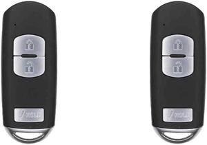 UrbanX Replacement Smart Key Fob Compatible with Mazda 3 Hatchback 2017 FCC WAZSKE13D01 Part Number KDY3-67-5DY KD33-67-5RY KD33675RY Pack of 2