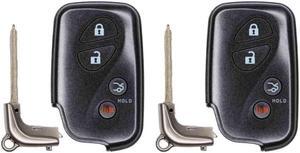 Replcament Smart Key Fob Compatible with Lexus GS350 2007 FCC HYQ14AAB Part Number 89904-30270 8990430270 271451-0140 2714510140 Pack of 2