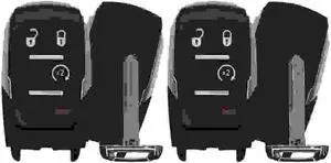Replacement Smart Key Fob for Ram 2500 3500 4500 5500 Models only 2024 FCC GQ4-76T GQ476T Part Number 68547362 68547362AB Pack of 2