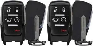 Replacement Smart Key Fob for Ram 2500 3500 4500 5500 Models only 2022 FCC GQ4-76T GQ476T Part Number 68575429 68575429AA Pack of 2