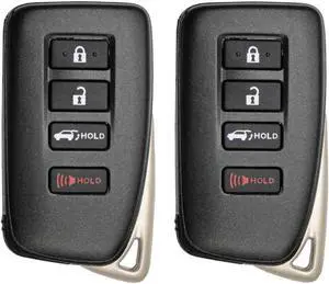 Replcament Smart Key Fob Compatible with Lexus RX450h 2016 FCC HYQ14FBB Part Number 89904-0E160 899040E160 Pack of 2